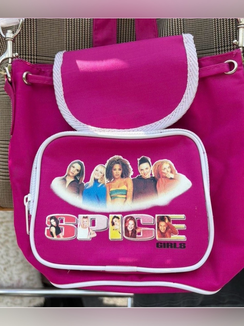 Vintage Spice Girls Rare Hot Pink Tote/ Sports Bag / Backpack
